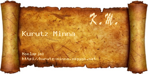 Kurutz Minna névjegykártya